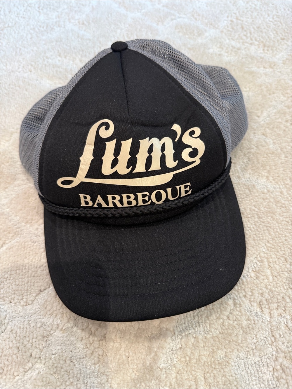Lum's Barbeque Black and Gray Trucker Hat